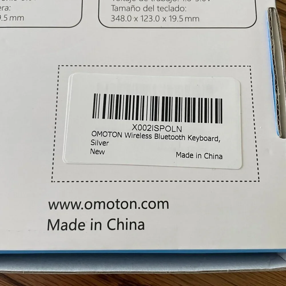 OMOTON Keyboard with Numeric, Ultra Slim Wireless Bluetooth Keyboard